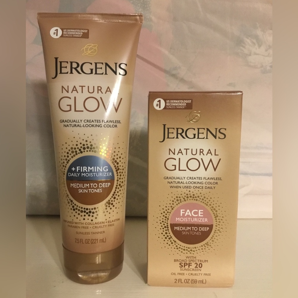 JERGENS NATURAL GLOW  Firming Daily Moisturizer  & FACE Moisturizer SPF20
